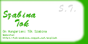 szabina tok business card